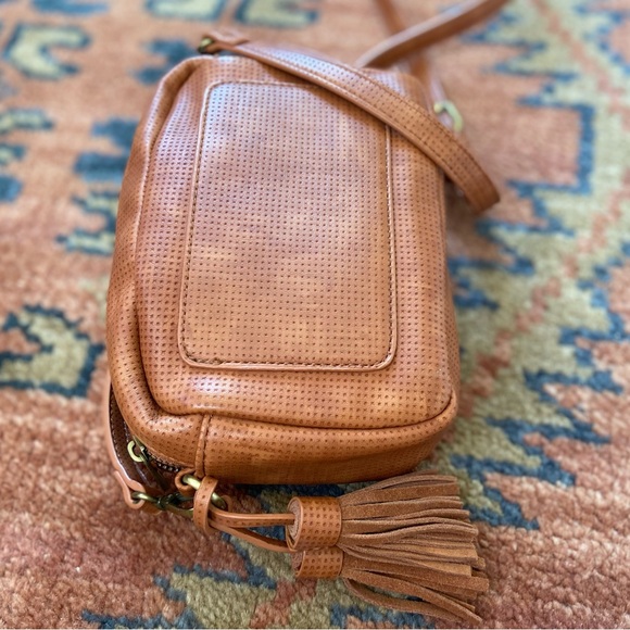 Beautiful Anthropologie brown Leather Crossbody bag with tassels! NWT - Picture 7 of 11